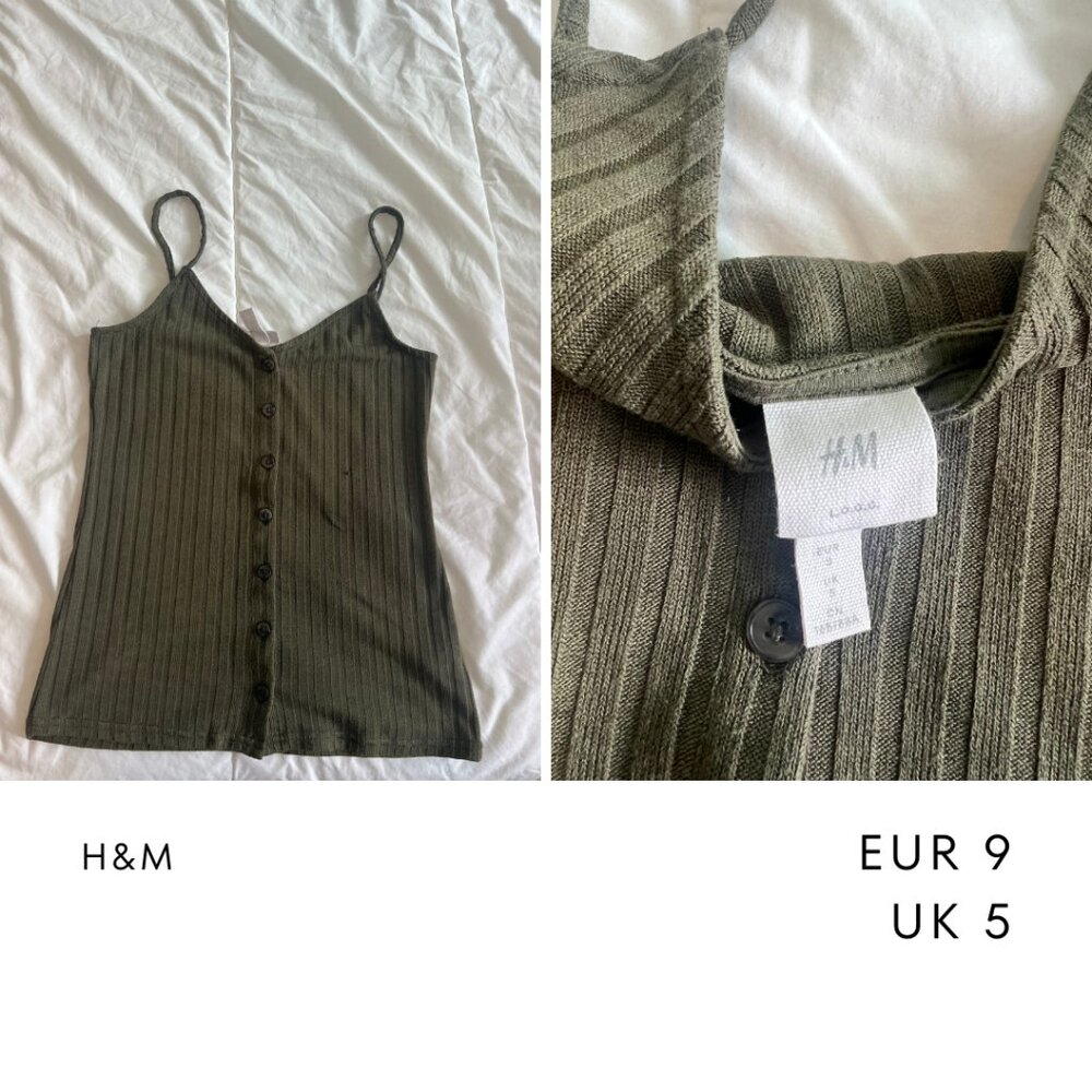 H&M TOP - ARMY GREEN